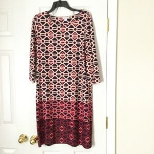 Charter Club Dress Size Large, peach/orange/red